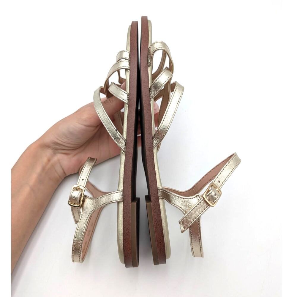 Cole Haan Flynn Strappy Sandals Ankle Strap Women Gold Size US9B EU39.5 - Picture 9 of 10